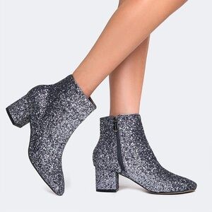 Kate Spade Glitter Ankle Boots - Silver